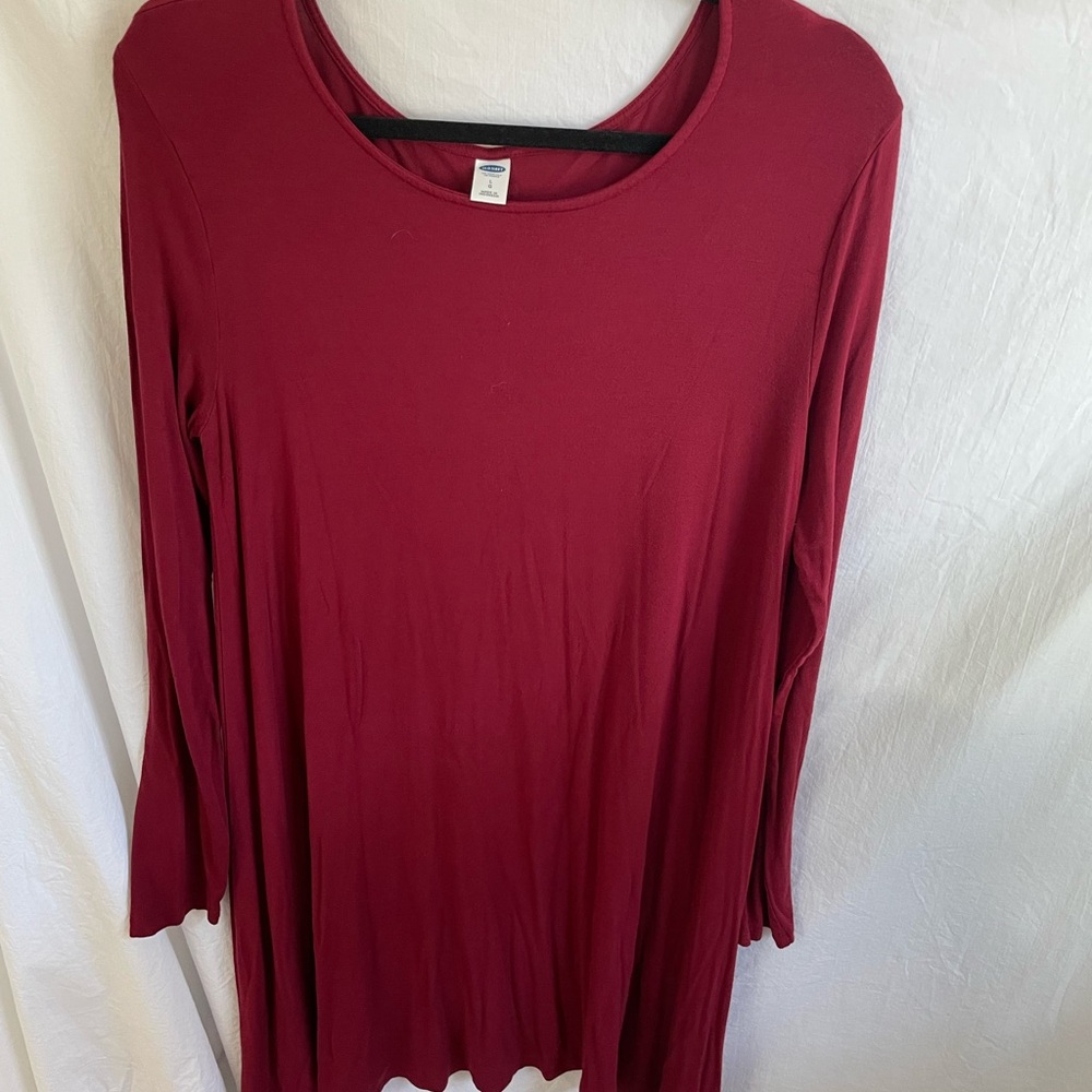Old Navy Deep Red Long Sleeve Tee